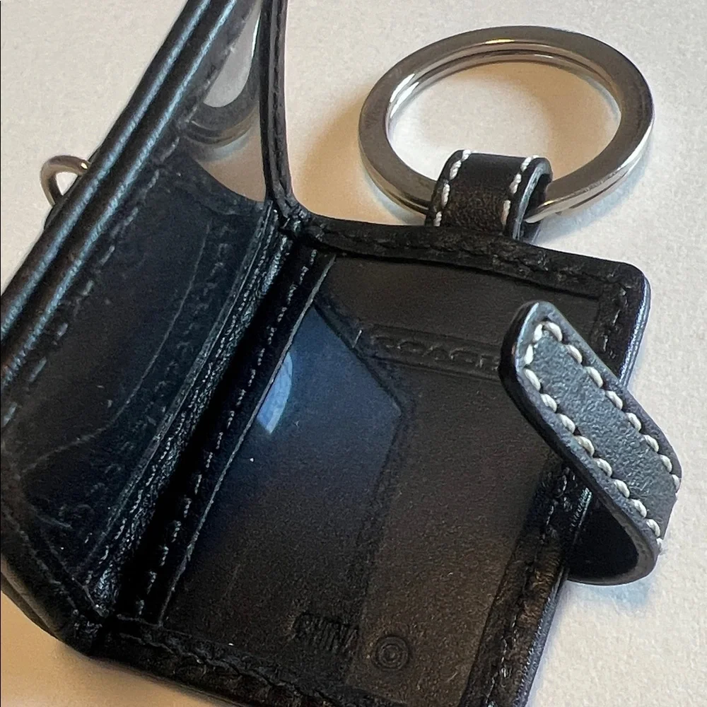 Vintage Coach Picture Frame Bag Charm-Black Key Holder with Pink Heart Accent - Picture 16 of 16